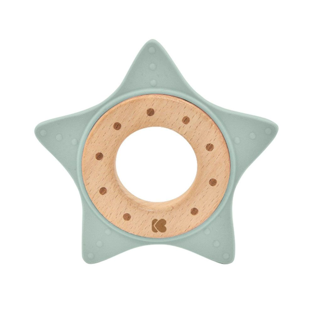 KIKKA BOO DRVENA I SILIKONSKA GRICKALICA STAR MINT