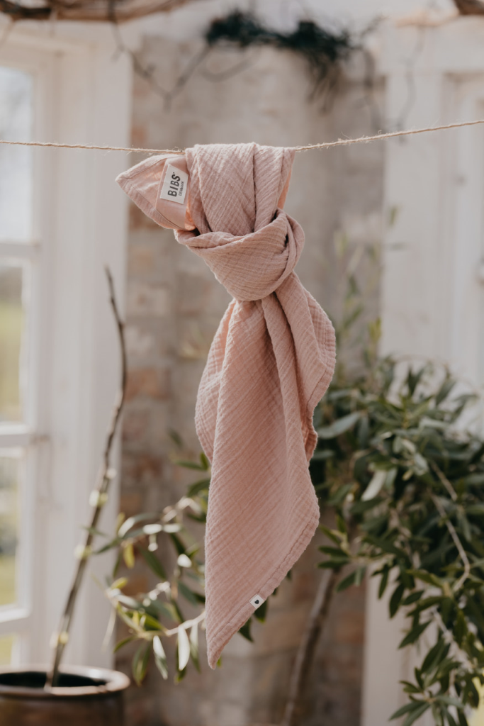 BIBS MUSLIN 2 PAK. 70/70CM BLUSH