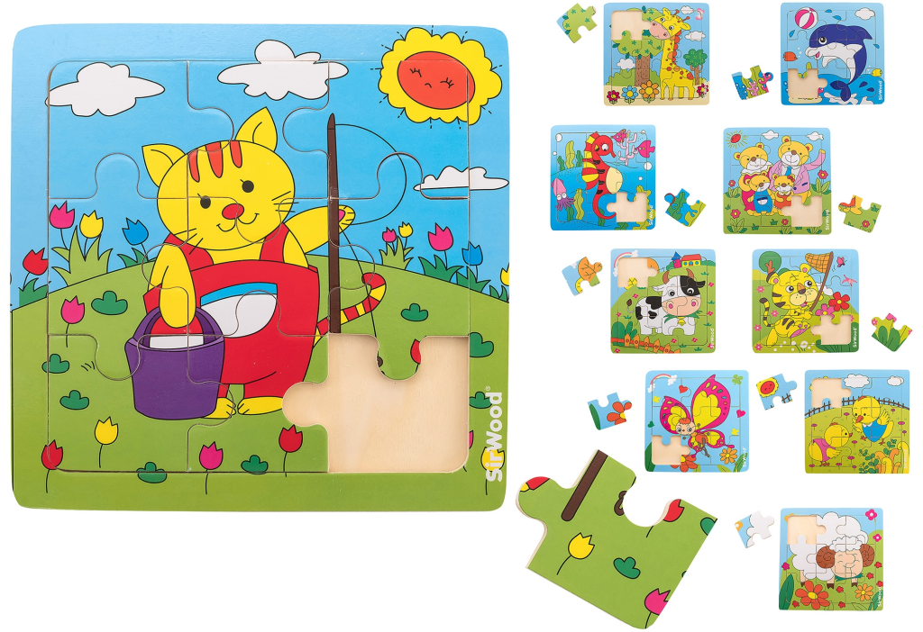 DRVENE PUZLE GLOBO 14,8X14,8CM,GLOBO