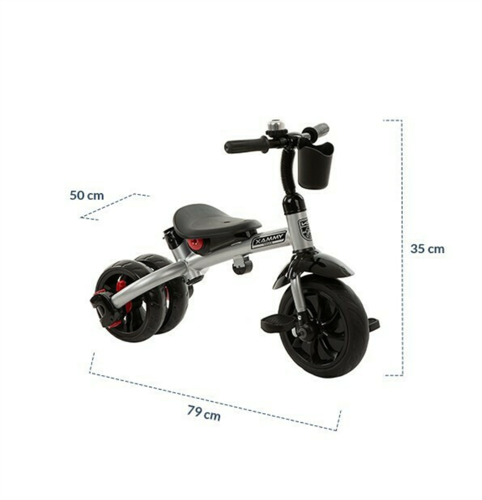 KIKKA BOO MAKANI TRICIKL XAMMY CRNO