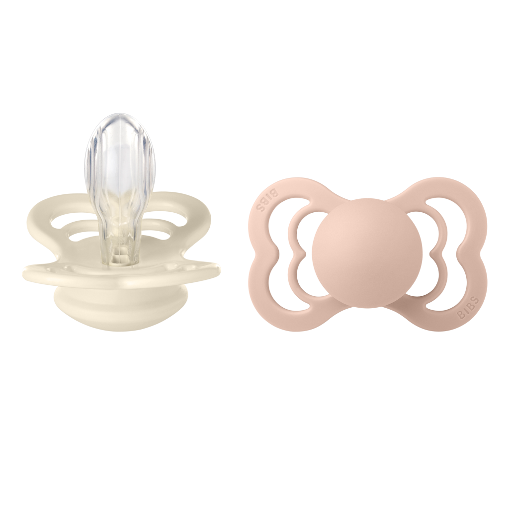 BIBS SUPREME SILICONE BLUSH&IVORY,VELIČINA 2