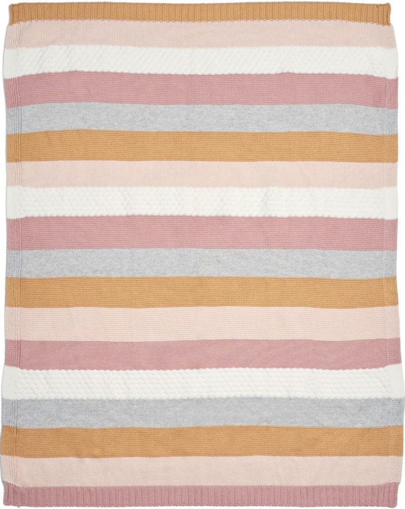 MAMAS&PAPAS PLETENA DEKICA WTTW-PINK STRIPE