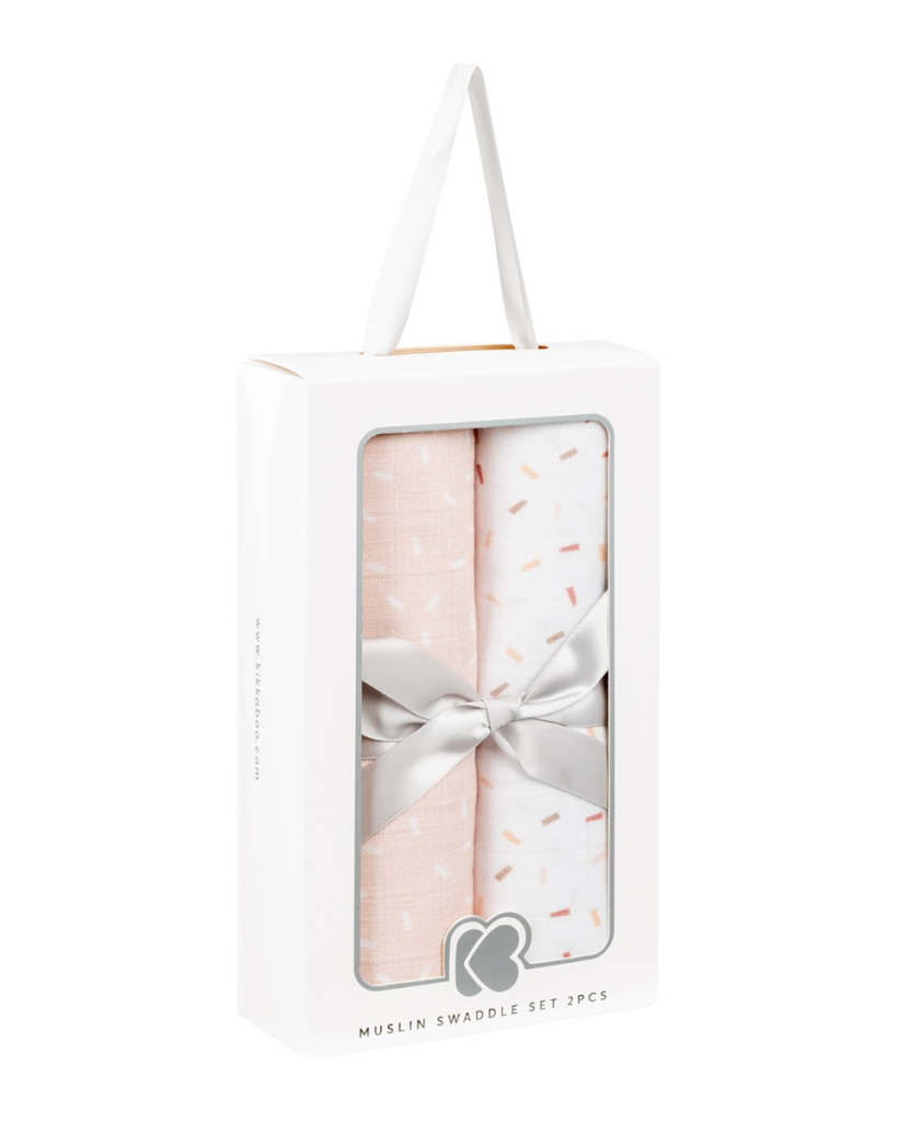 KIKKA BOO MUSLIN SET ZA POVIJANJE 2KOM 80/80CM,CONFETTI PINK