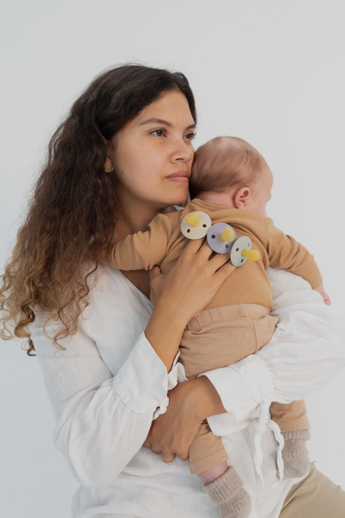 BIBS ANATOMSKA IVORY&BLUSH,VEL 1