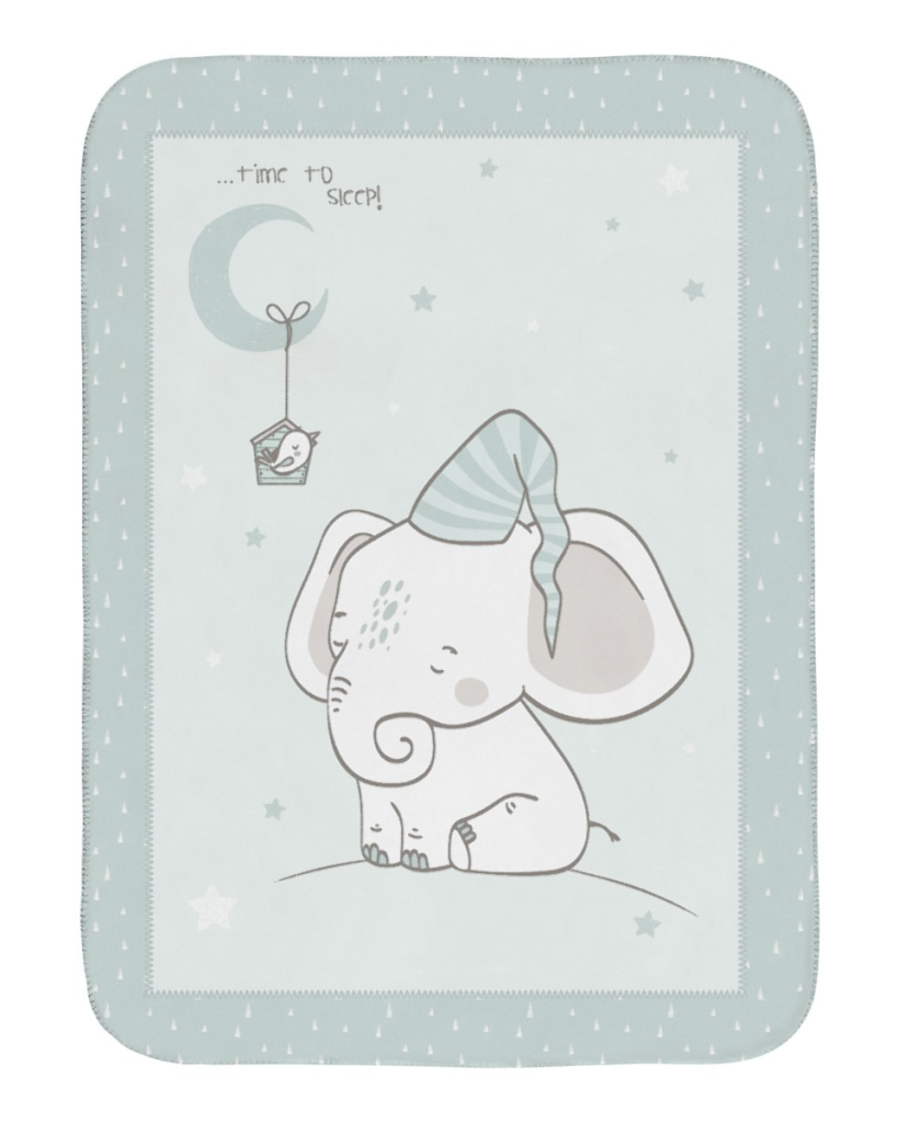 KIKKA BOO SUPER MEKANA DEKA 110/140 CM ELEPHANT TIME