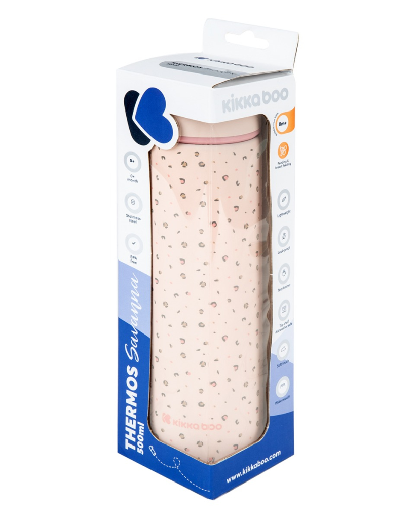 KIKKA BOO TERMOSICA 500ML SAVANNA,PINK
