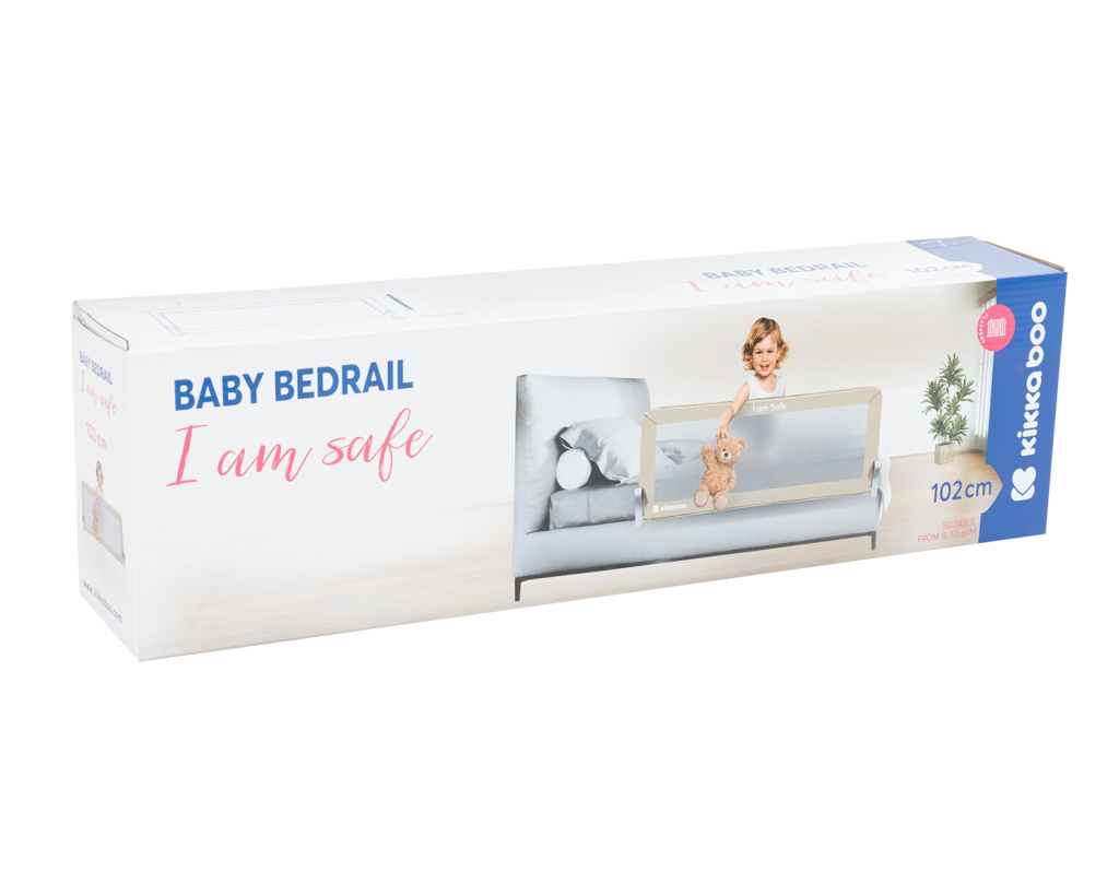KIKKA BOO I AM SAFE ZAŠTITA ZA KREVET  SIVA 102CM