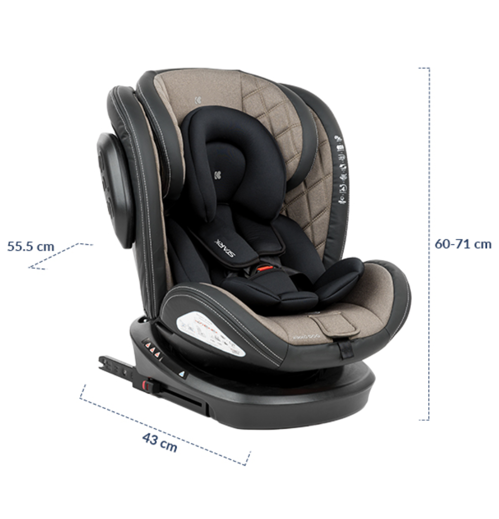 KIKKA BOO AUTOSJEDALICA STARK 0-36KG ISOFIX BLACK