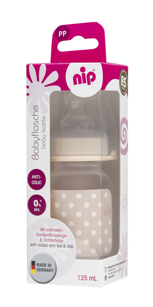 NIP PP BOČICA TRENDY, 125ML, VEL.1, FLOW S, UNISEX