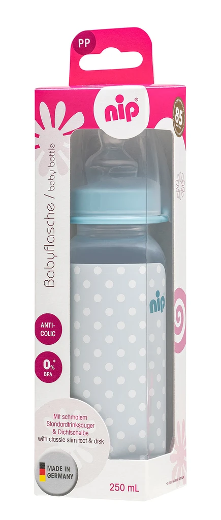 NIP PP BOČICA TRENDY, 250 ML, VEL.1, FLOW M, BOY