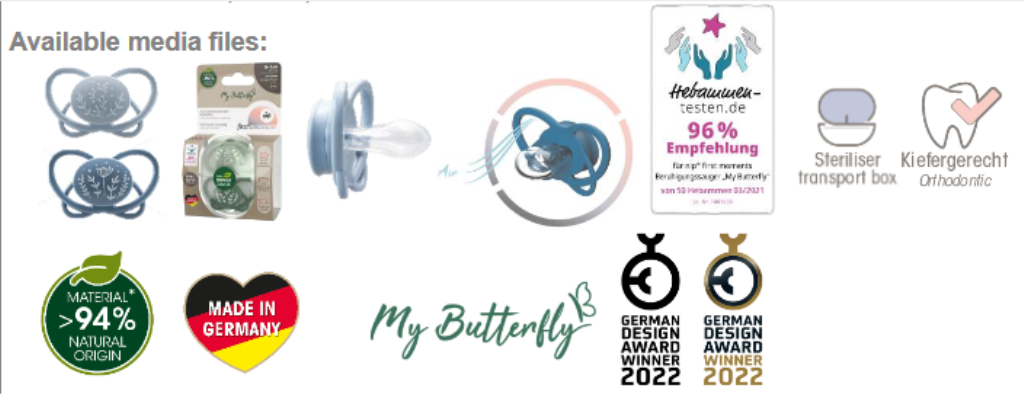 NIP BUTTERFLY DUDA, SILIKON, VEL.3 (16-32 MJESECA)