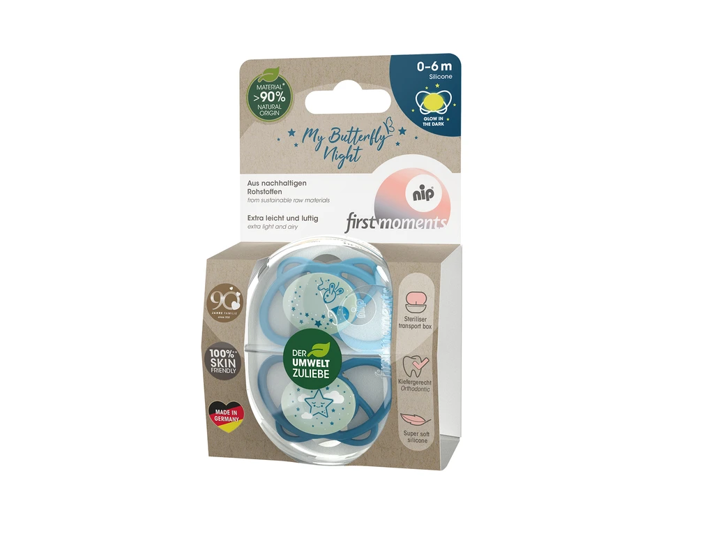 NIP BUTTERFLY NIGHT DUDA, SILIKON, VEL.1 (0-6 MJESECI)