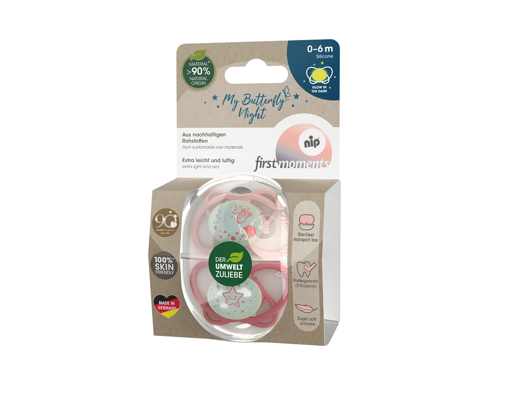 NIP BUTTERFLY NIGHT DUDA, SILIKON, VEL.1 (0-6 MJESECI)