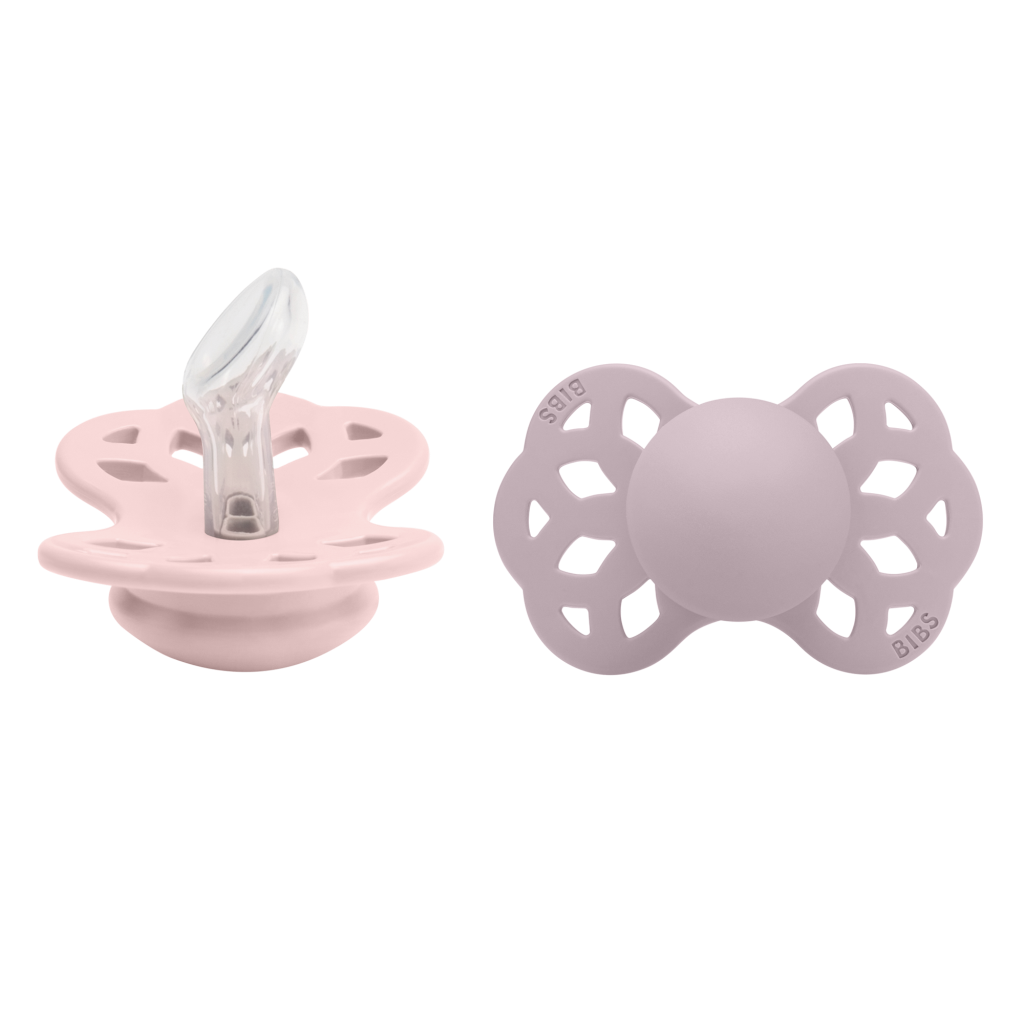 BIBS INFINITY SILIKONSKA ANATOMSKA BLOSSOM&DUSKY LILAC VEL.1