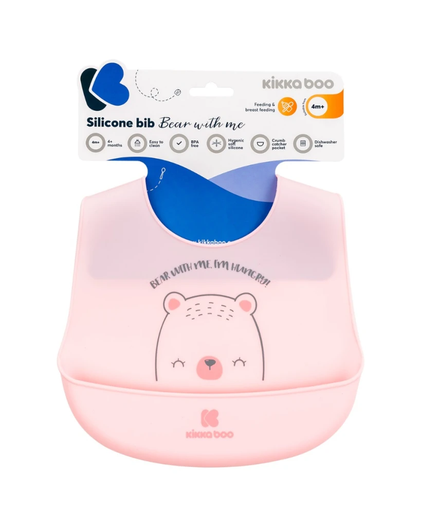 KIKKA BOO SILIKONSKI SIPERAK BEAR WITH,PINK