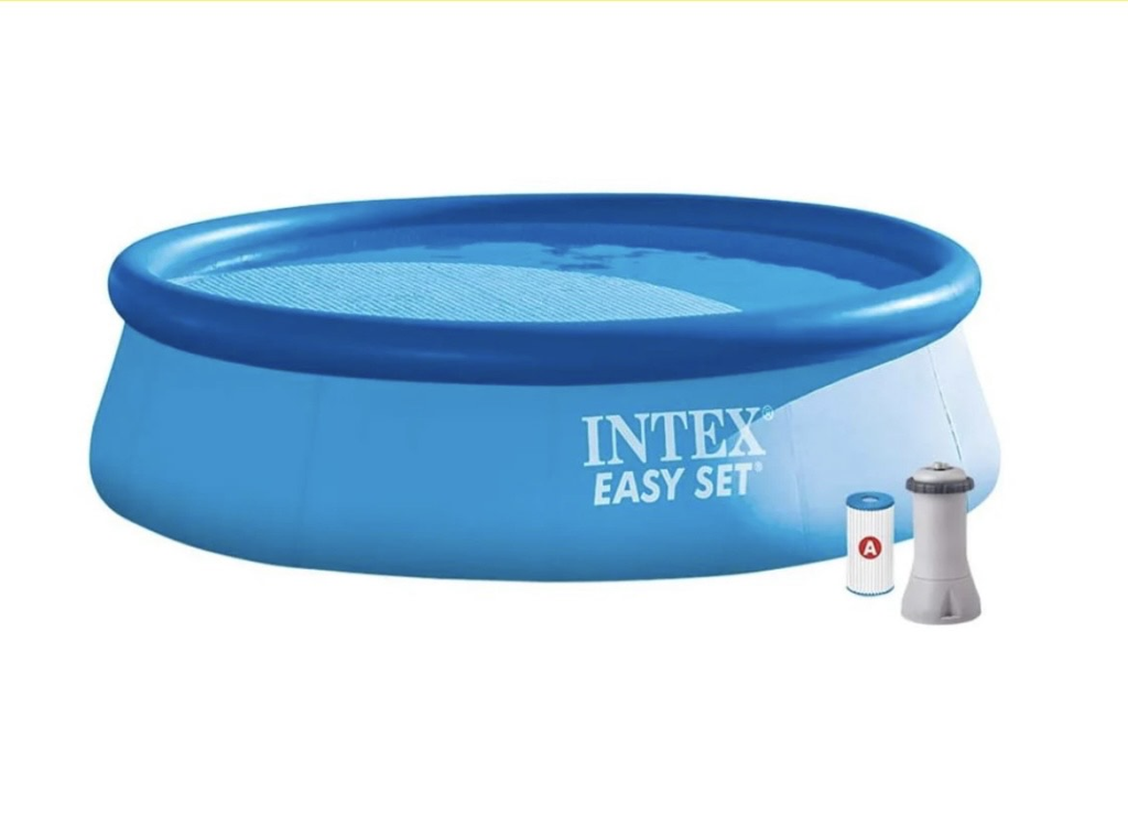 INTEX BAZEN SA GORNJIM PRSTENOM NA NAPUH.366/76CM+PUMPA F.