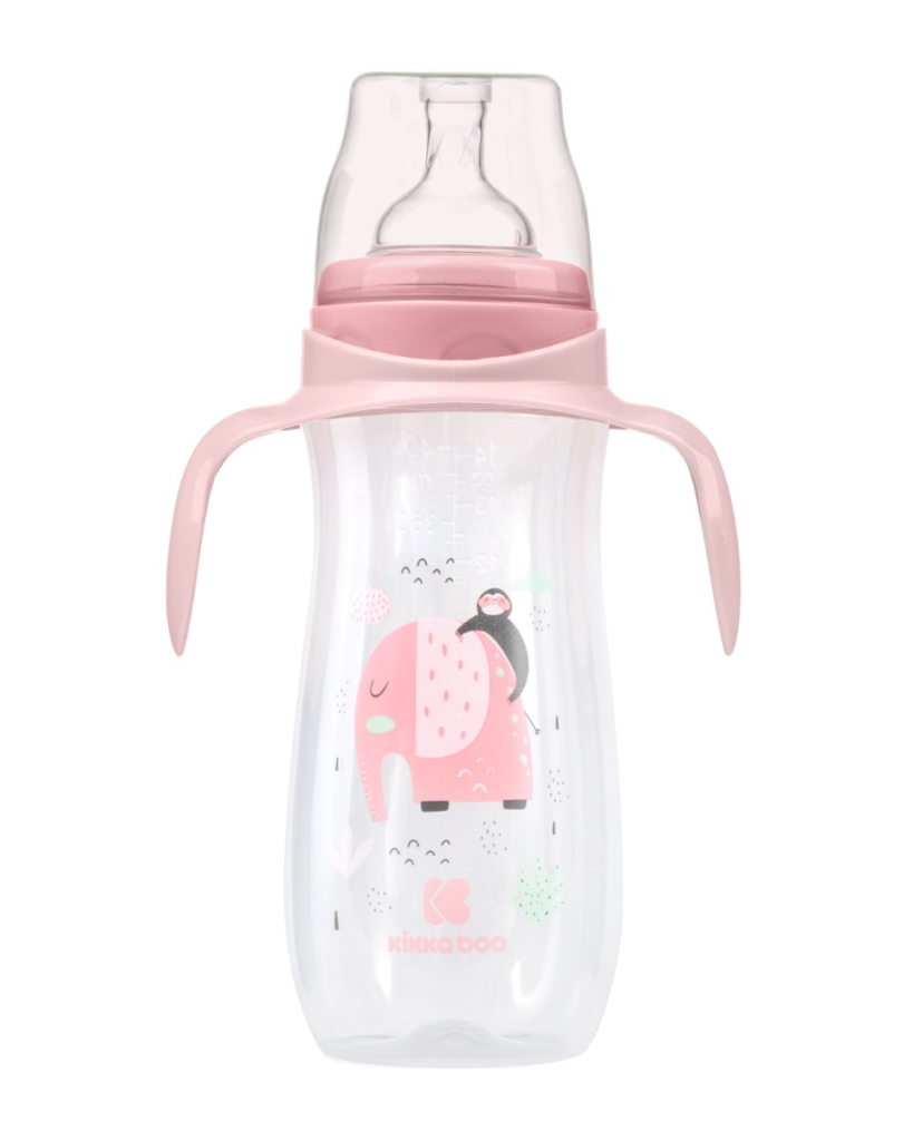 KIKKA BOO PP BOCA ZA HRANJENJE 400ML,JINGLE JUNGLE,PINK