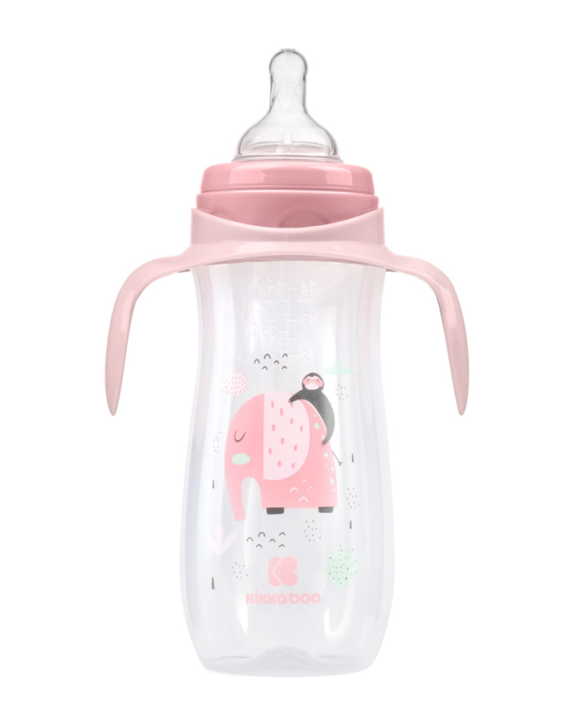 KIKKA BOO PP BOCA ZA HRANJENJE 400ML,JINGLE JUNGLE,PINK