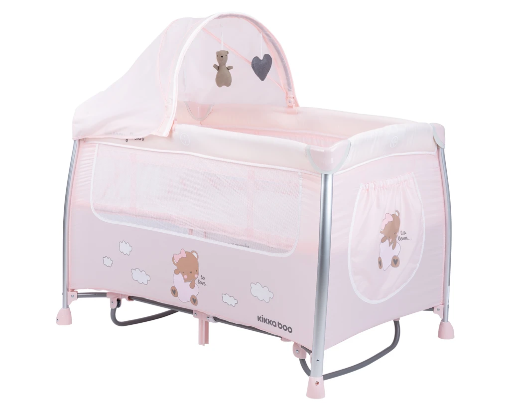 KIKKA BOO VIKEND KREVETIĆ 2 NIVOA,DREAMY BEAR PINK