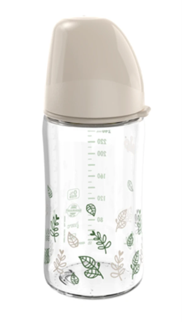 NIP STAKLENA BOCA ŠIROKOG GRLA,CHERRY GREEN GIRL,BEIGE,240ML