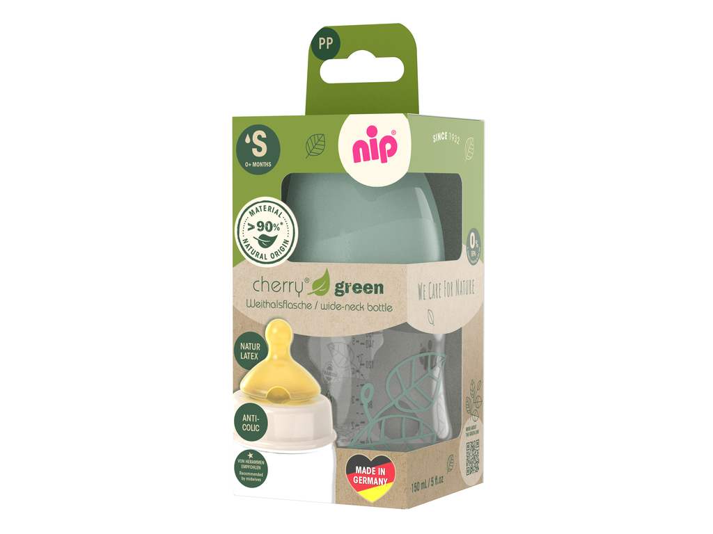 NIP BOCA ŠIROKOG GRLA PP,CHERRY GREEN BOY,GREEN,150ML,0+