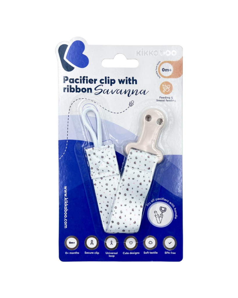 KIKKA BOO KOPČA ZA DUDU S VRPCOM SAVANNA ,PINK