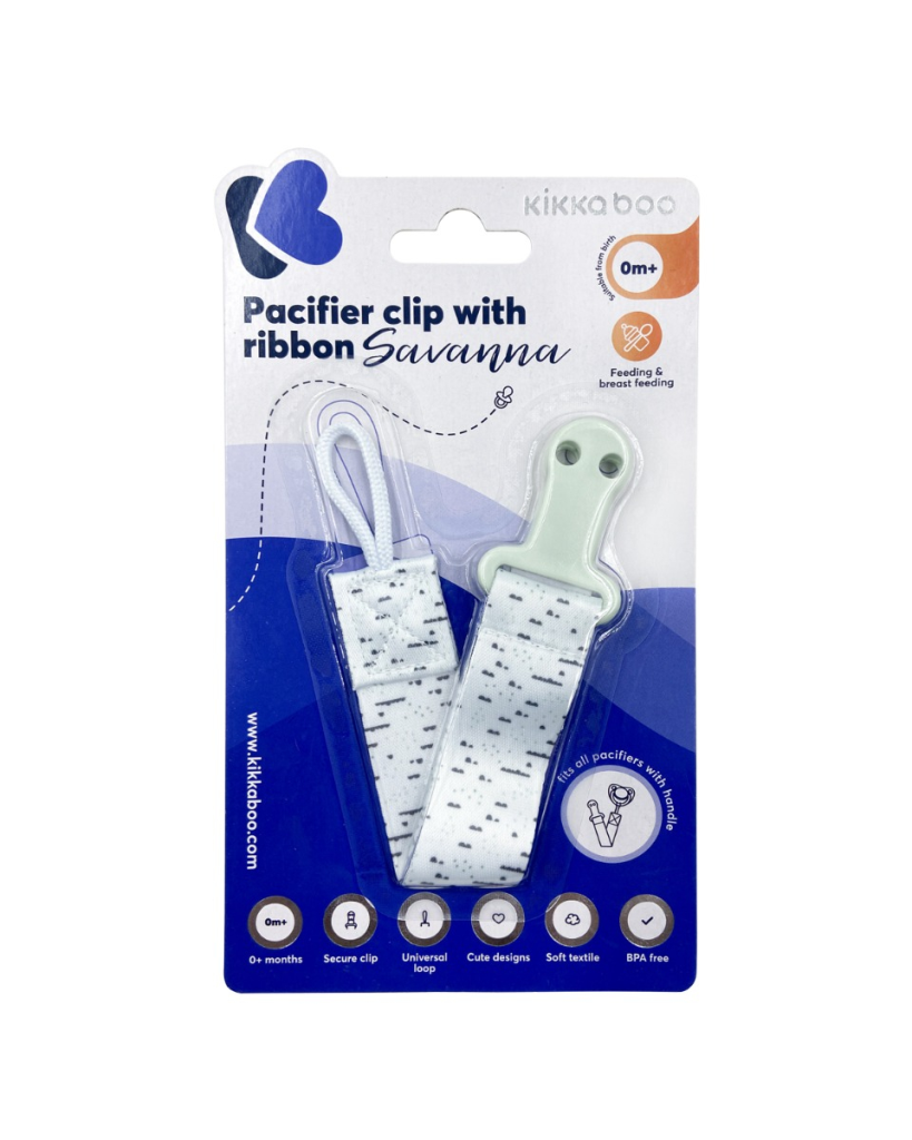 KIKKA BOO KOPČA ZA DUDU S VRPCOM SAVANNA ,MINT