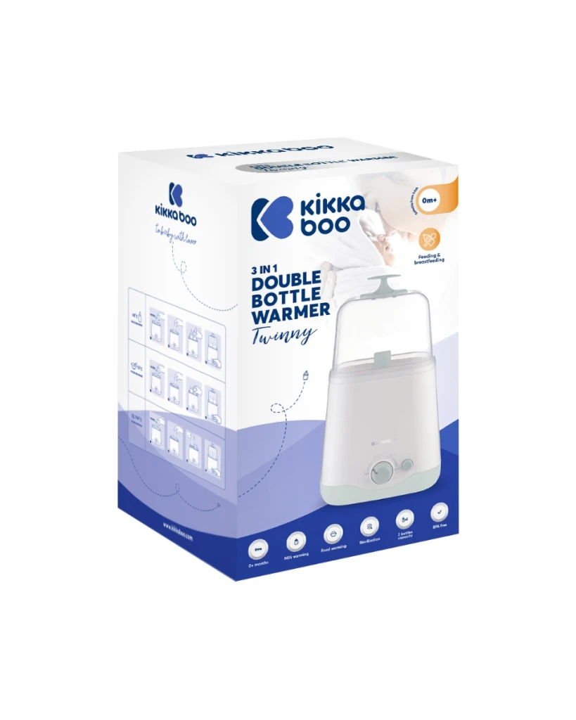 KIKKA BOO DVOSTRUKI GRIJAČ ZA BOCE 3U1,TWINNY