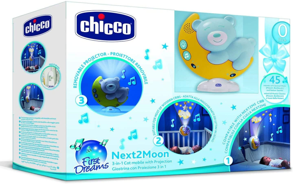 CHICCO NEXT 2 MOON PROJEKTOR ,PLAVI