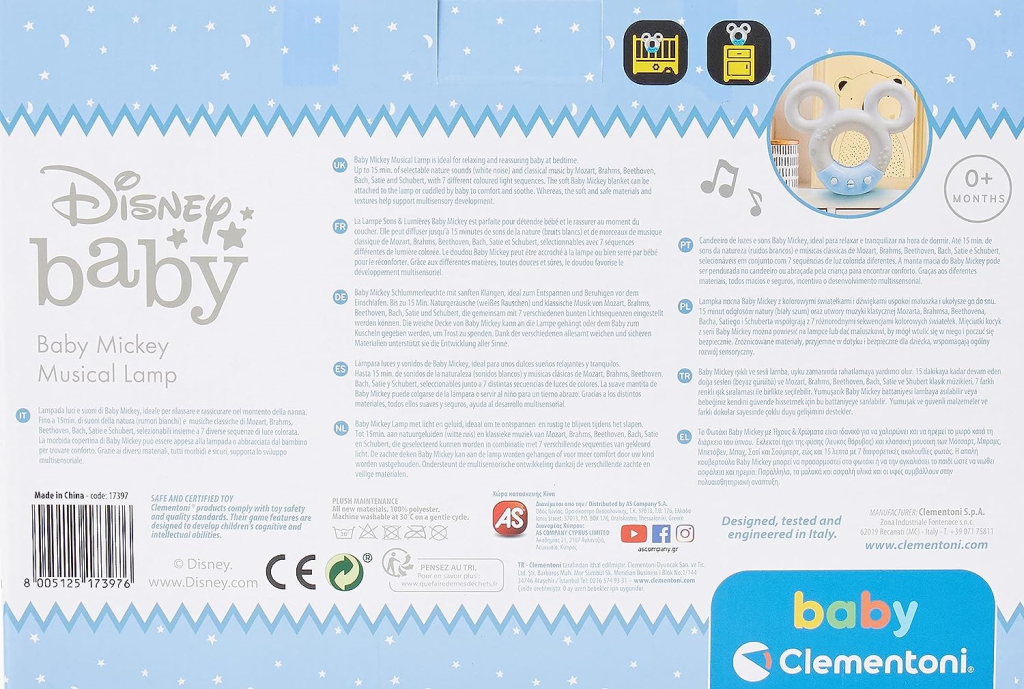 CLEMENTONI MICKEY GLAZBENA LAMPA