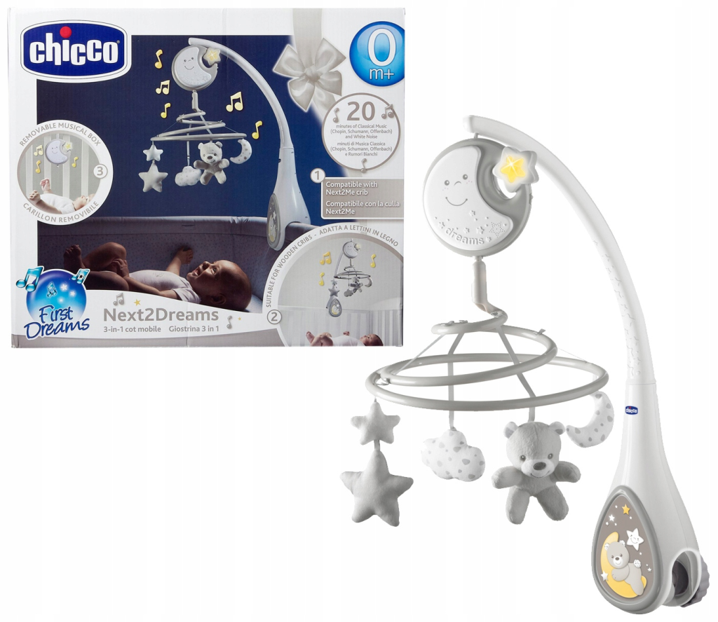 CHICCO NEXT 2 DREAMS, VRTULJAK GLAZBENI, NEUTRAL