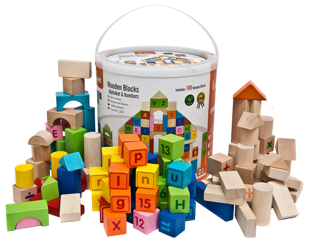 DRVENE KOCKE SLOVA I BROJEVI,100KOM