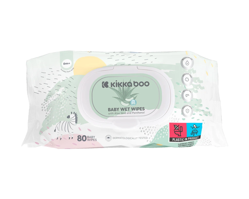 KIKKA BOO VLAŽNE MARAMICE 80KOM,ALOE VERA&PANTHENOL