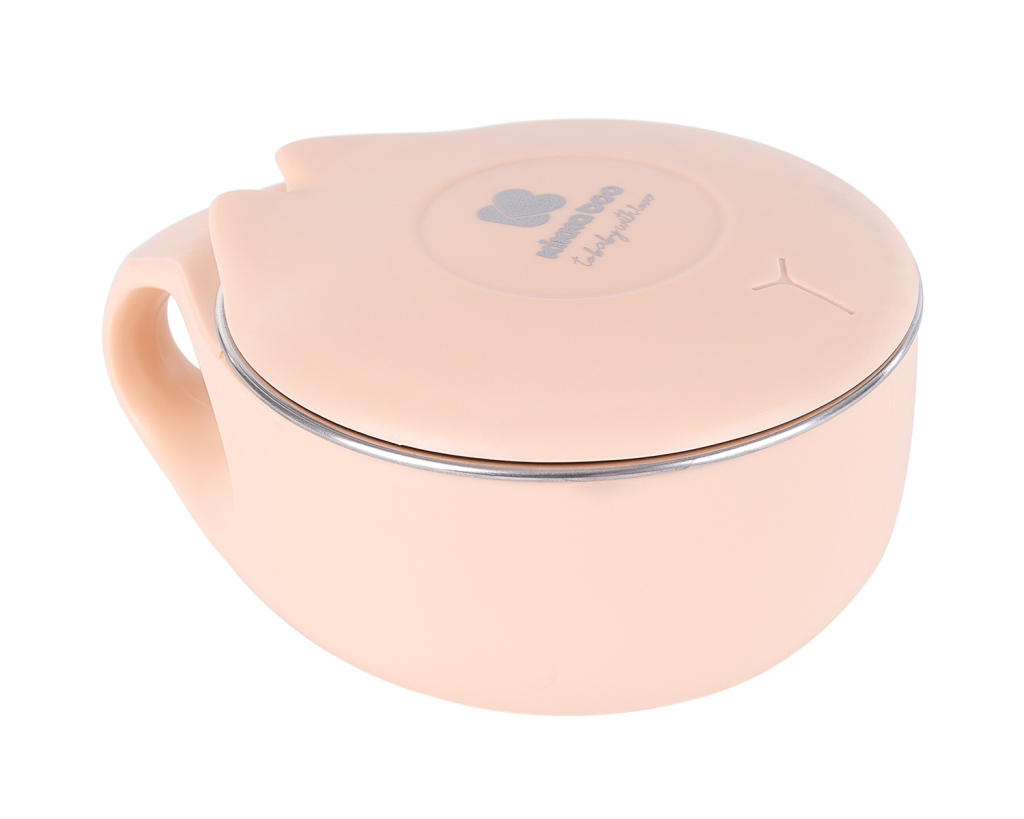 KIKKA BOO POSUDA OD NEHRĐAJUĆEG ČELIKA 200ML,CAT PINK