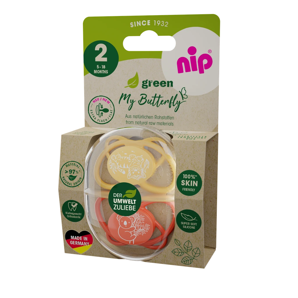 NIP BUTTERFLY GREEN,SILIK.,VEL.2,5-18MJ