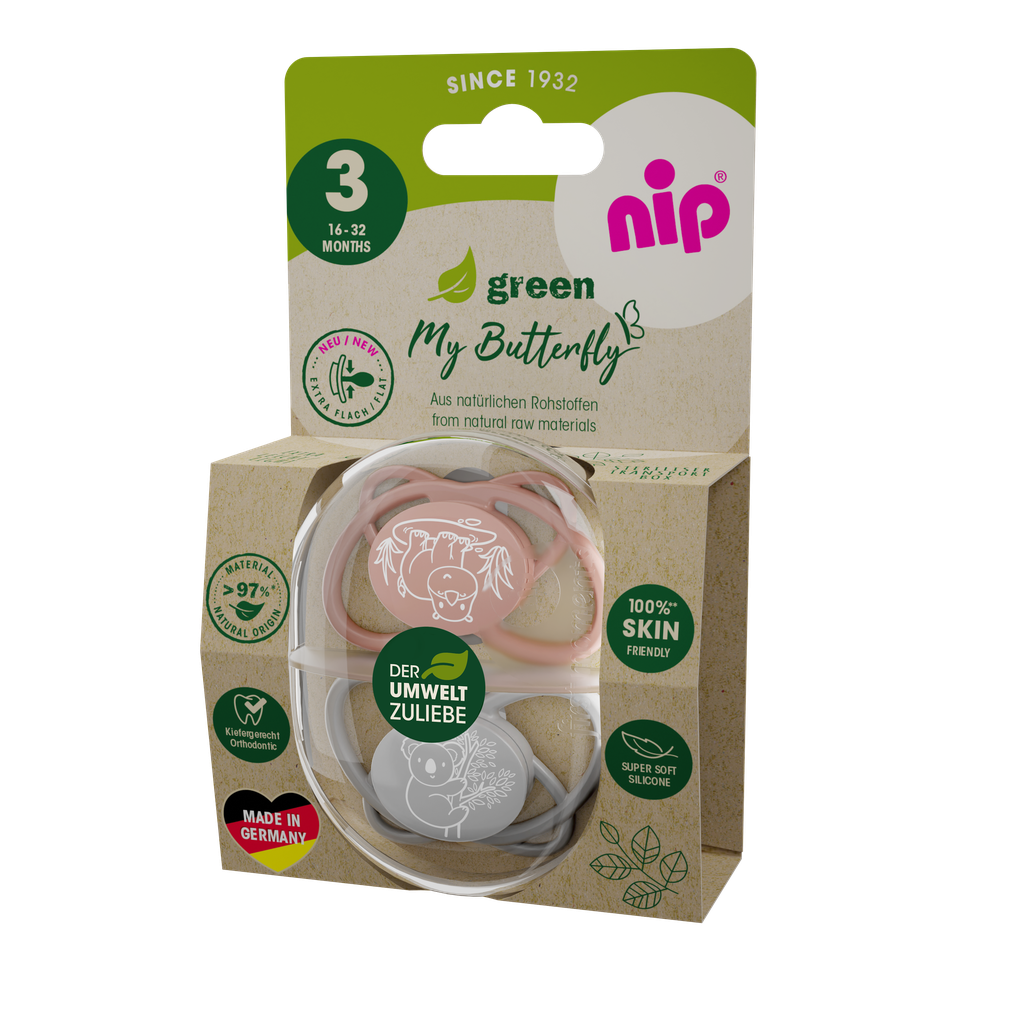 NIP BUTTERFLY GREEN SILIK.,VEL.3,16-36MJ