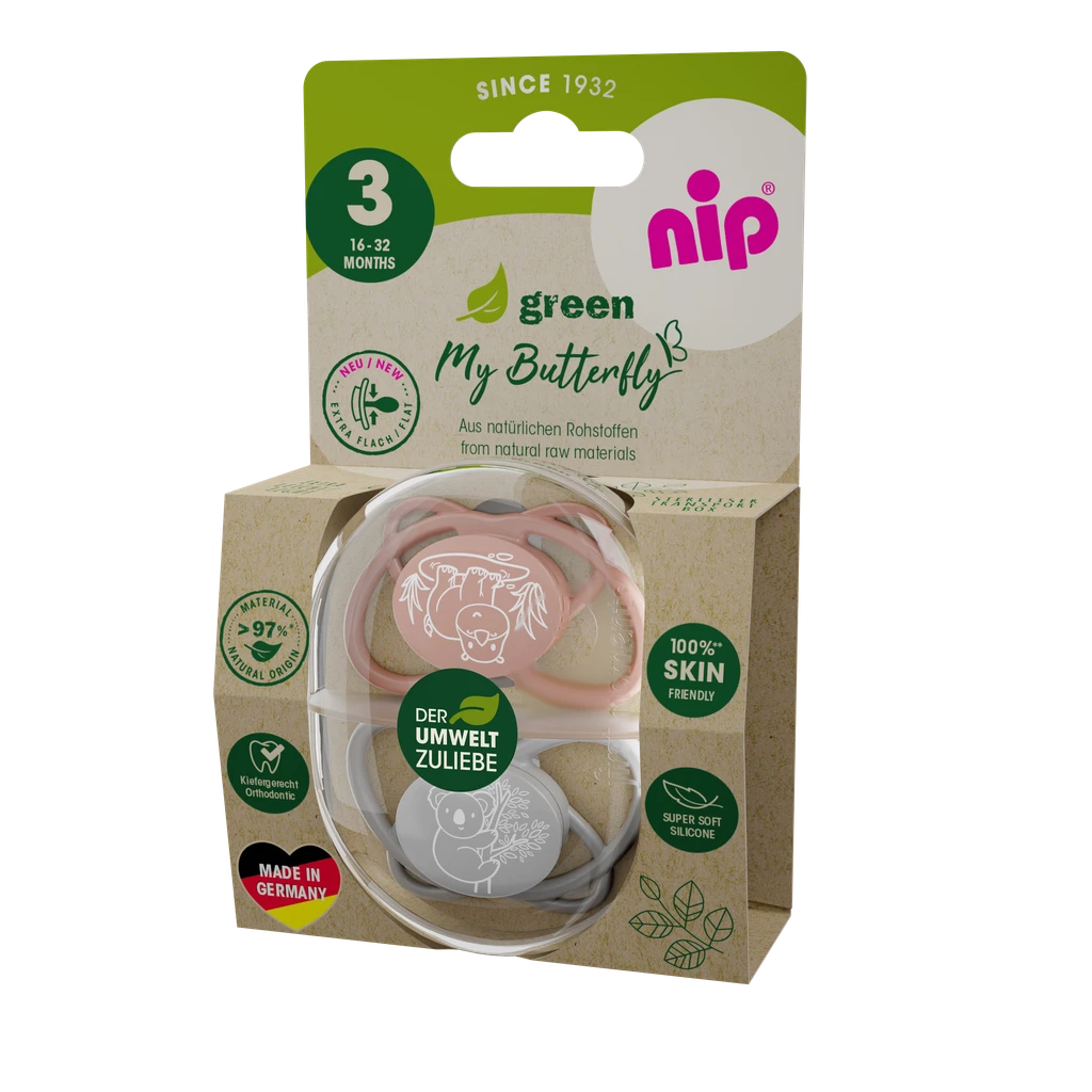 NIP BUTTERFLY GREEN SILIK.,VEL.3,16-36MJ