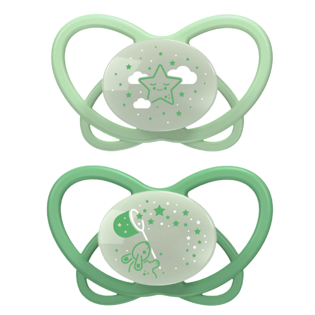 NIP BUTTERFLY NIGHT GREEN,SILIK.,VEL.1,0-6MJ