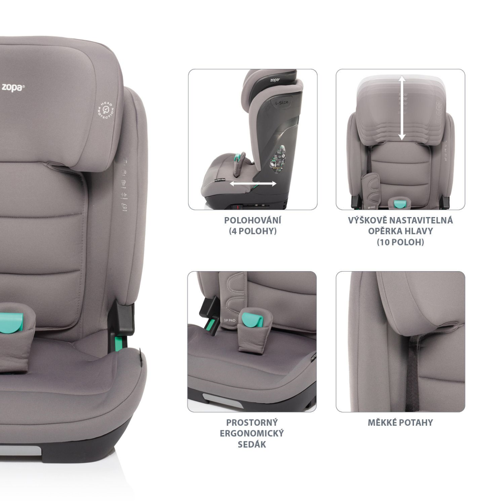 ZOPA AUTOSJEDALICA MATRIX I-SIZE,FOGGY GREY