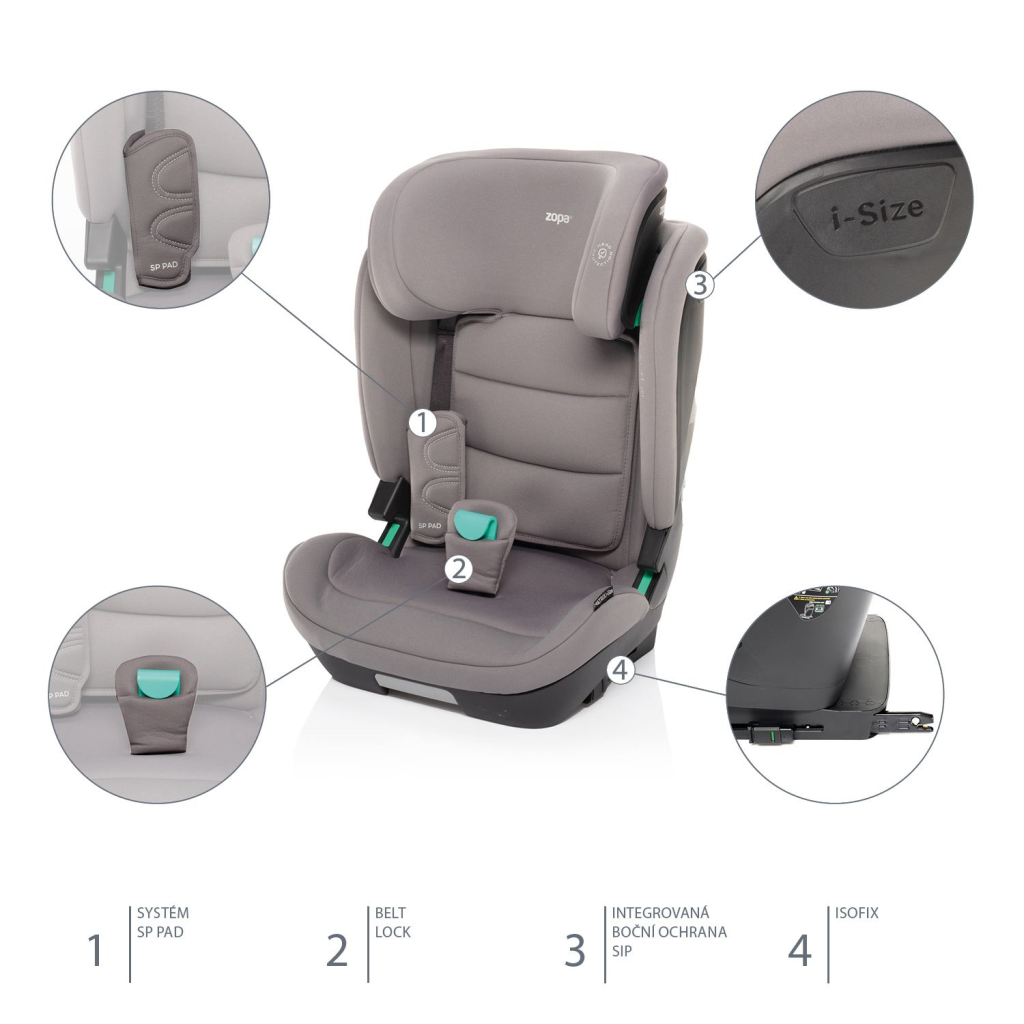 ZOPA AUTOSJEDALICA MATRIX I-SIZE,NIGHT BLACK