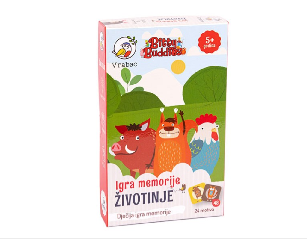 BITTY BUDDIES IGRA MEMORIJE ŽIVOTINJE,VRABAC