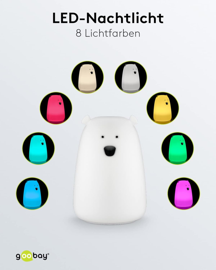 LED LAMPA MEDO,7 BOJA,PUNJIVA BATERIJA,TOUCH SENZOR