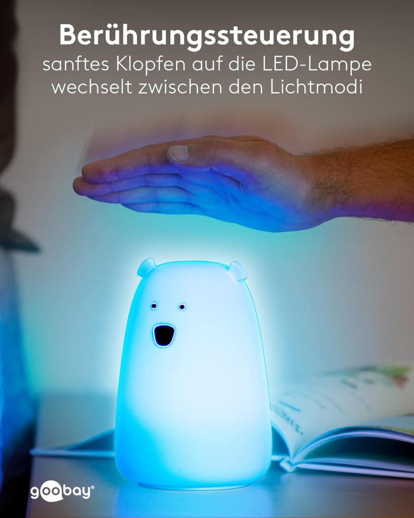 LED LAMPA MEDO,7 BOJA,PUNJIVA BATERIJA,TOUCH SENZOR