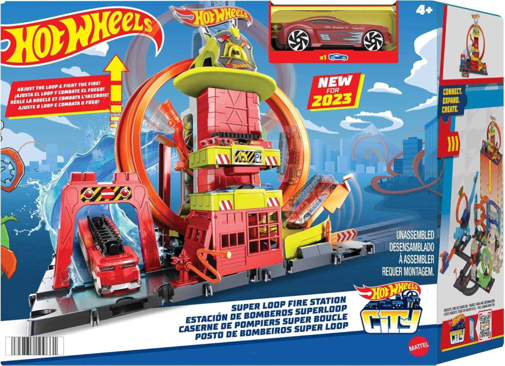 HOT WHEELS SUPER LOOP FIRE STATION 