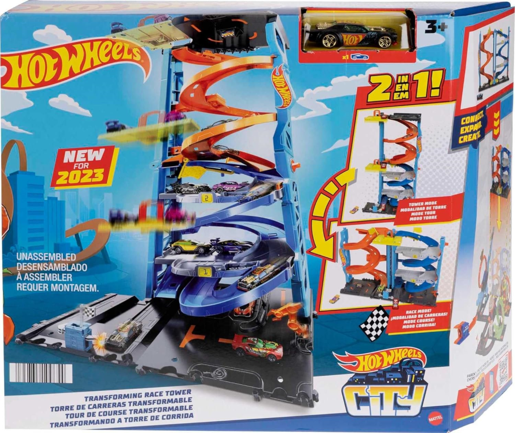 HOT WHEELS TRANSFORMING RACE TOWER 2U1