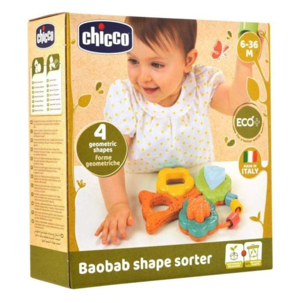 CHICCO ECO IGRAČKA DRVO SA OBLICIMA,6-36M, M.