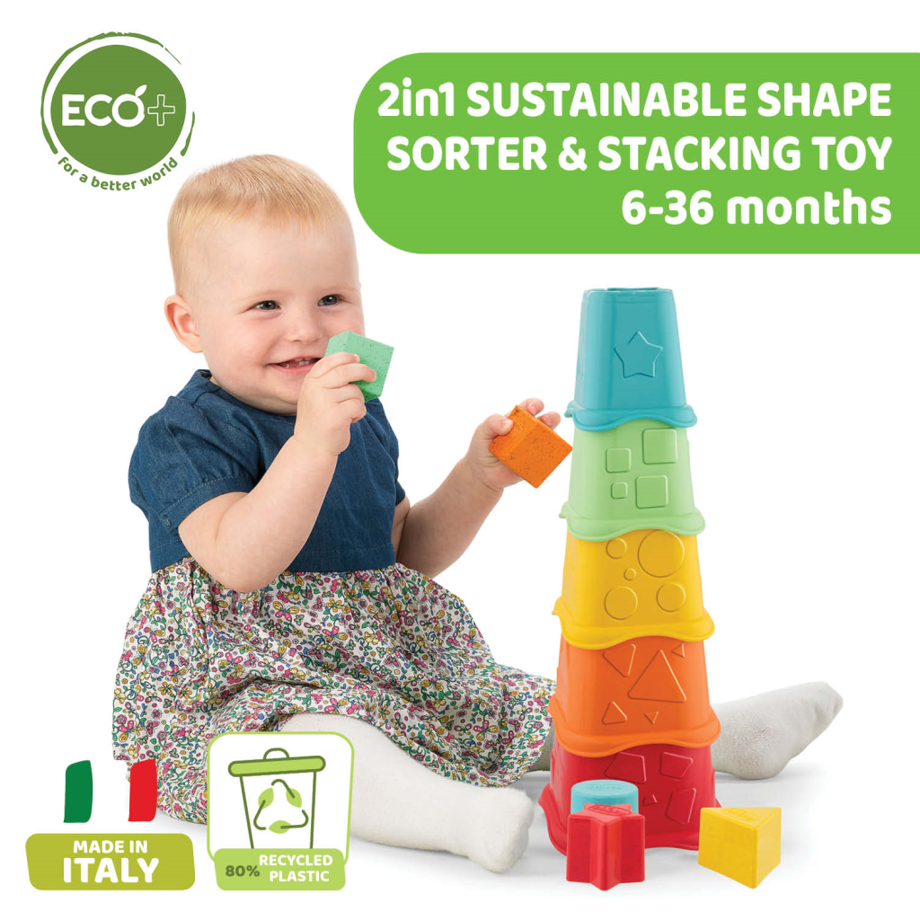 CHICCO ECO IGRAČKA SLAGANJE ČAŠA 2U1,6-36M M.
