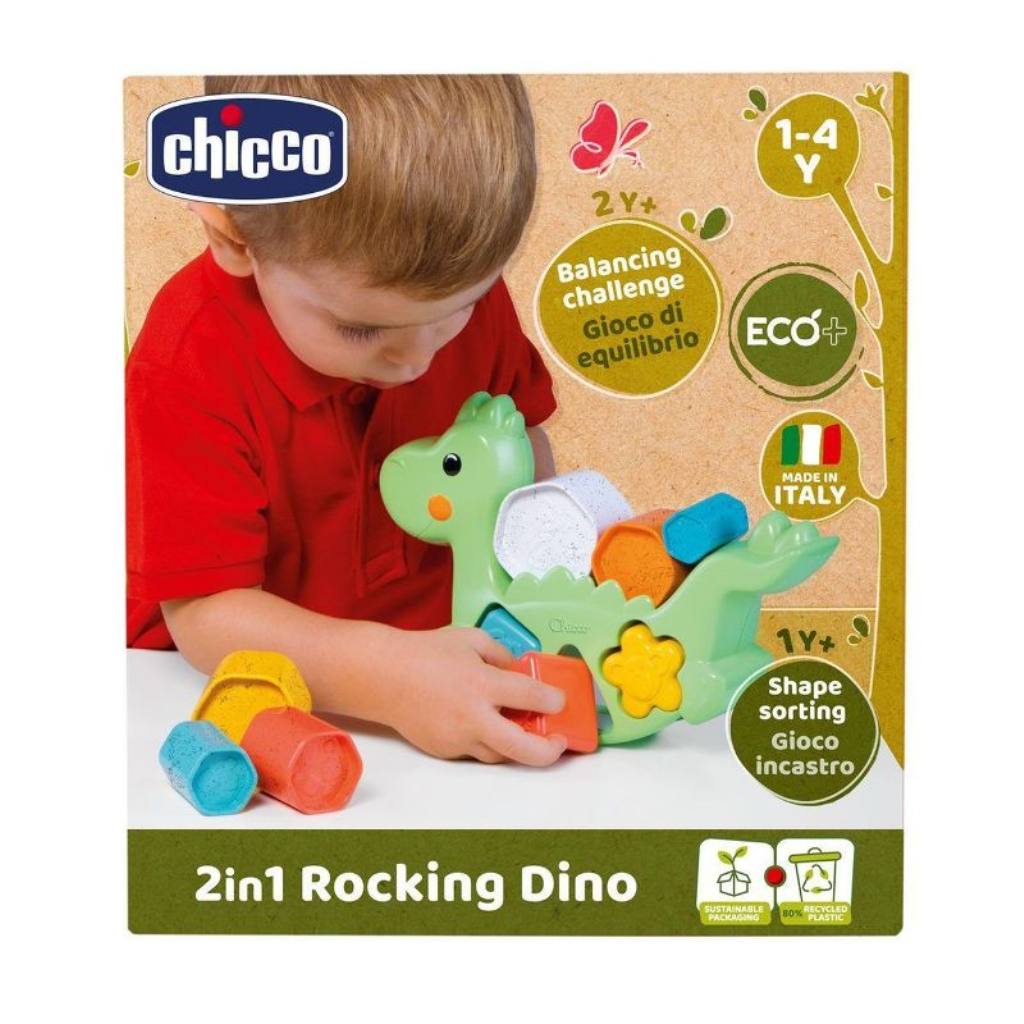 CHICCO ECO IGRAČKA 2U1 ROCKING DINO 12M+,M.