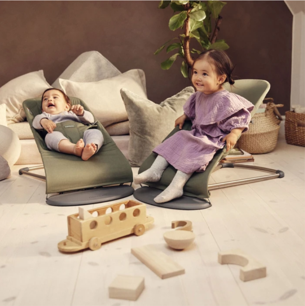 BABYBJORN BLISS WOVEN PETAL LEŽALJKA-DARK GREEN