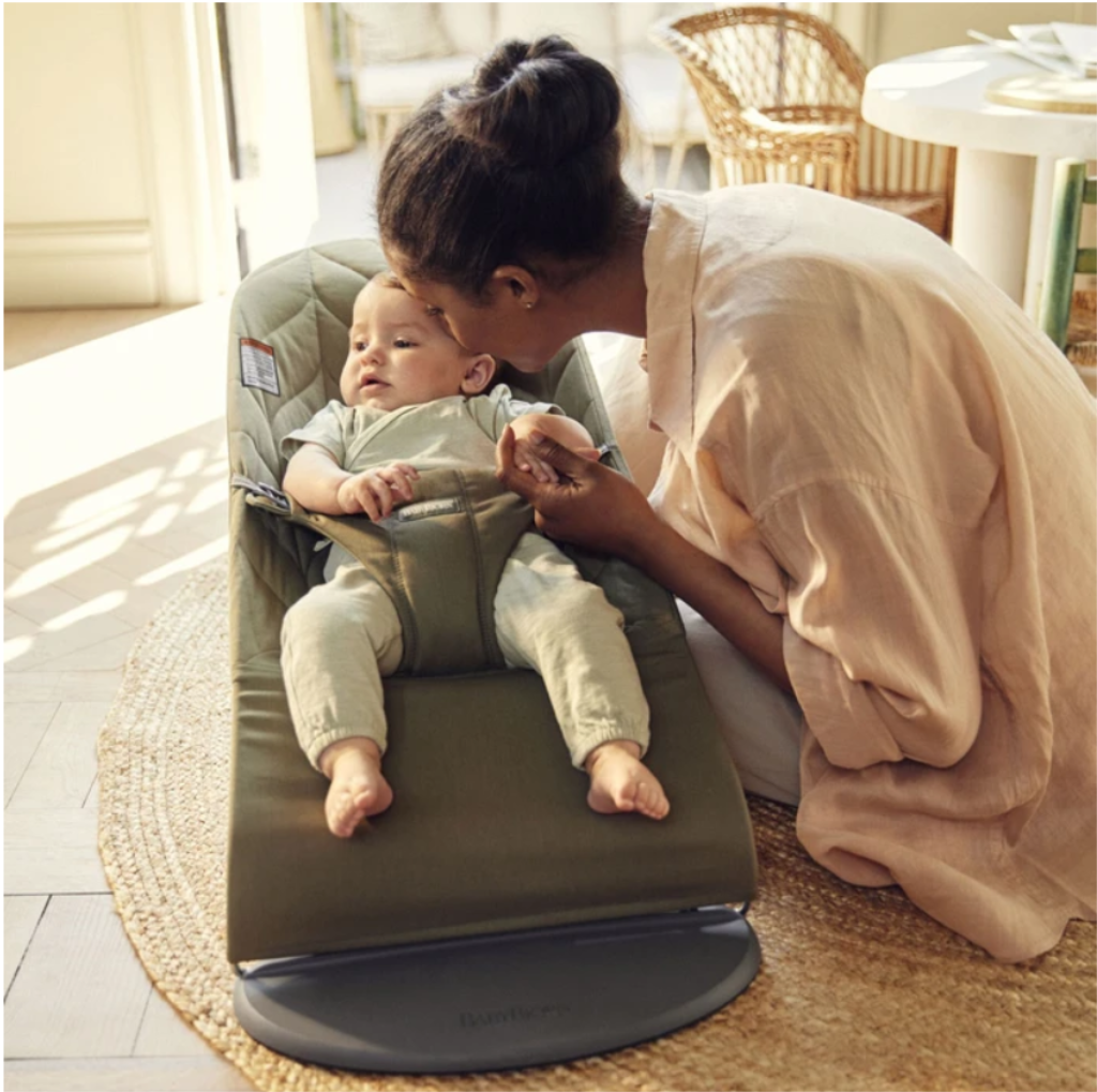 BABYBJORN BLISS WOVEN PETAL LEŽALJKA-DARK GREEN